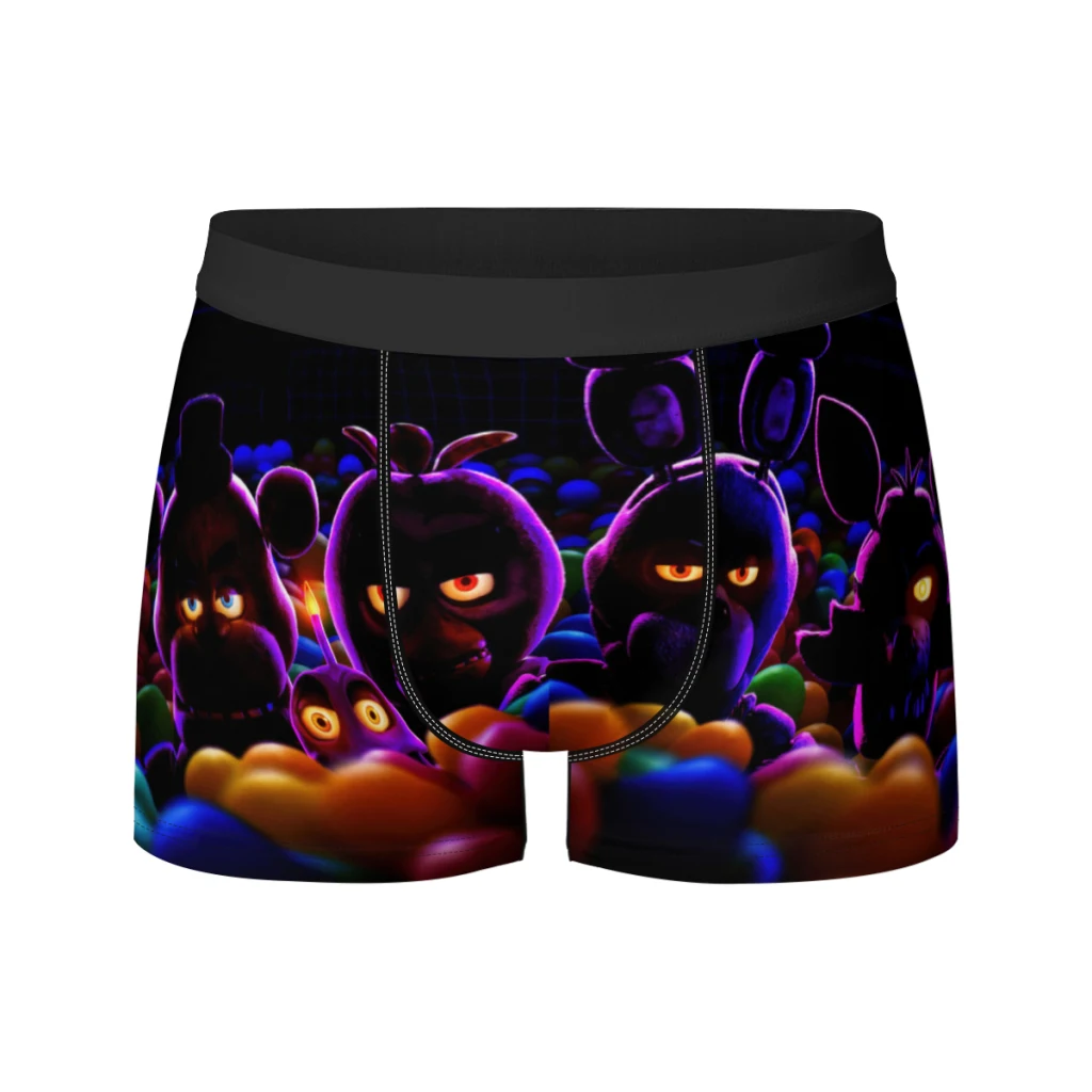 thumbnail image 1 of Calzoncillos tipo bóxer elásticos de seda de leche transpirables con estampado de dibujos animados de Five Nights at Freddy's en 3D, 1 of 5