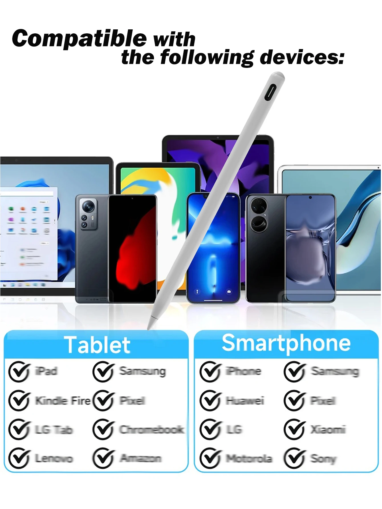 telas sensíveis ao toque e telefones, lápis