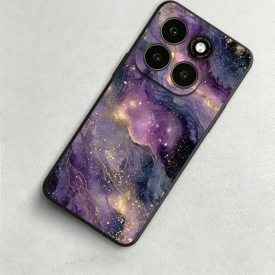 Elegant Blue and Purple Marble Phone Cover Case