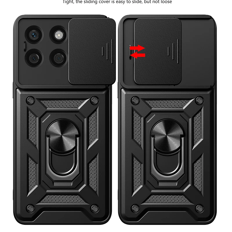 For Honor X6A Case Honor X6B Cover Honor X6 Cases X6B Plus Magnetic Ring Holder Armor Phone Case Slide Camera Protect Back Cover
