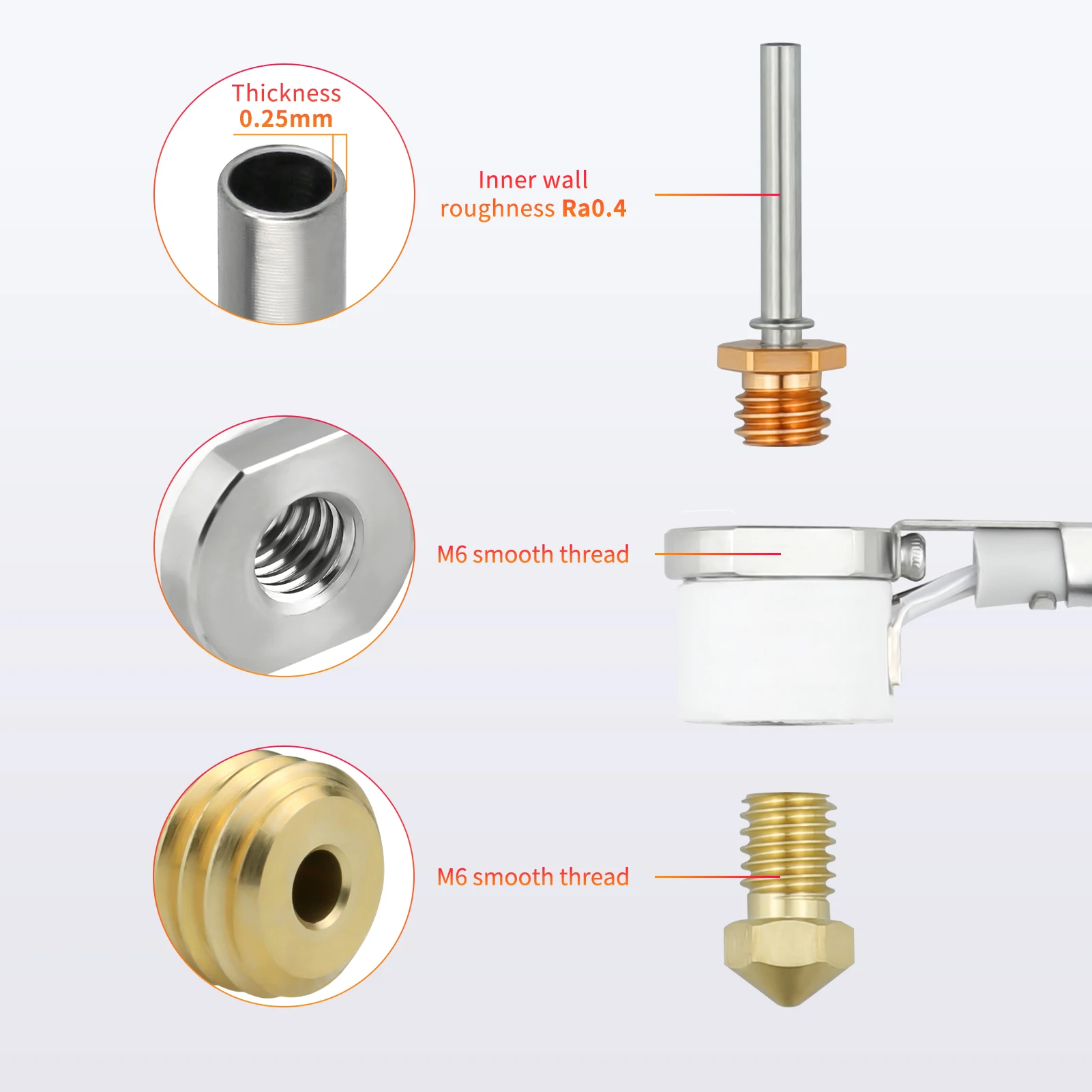 Núcleo de Aquecimento Cerâmico para Impressora 3d Quick Mini Ender v6 Hotend Cr10 Cr10 Cr6 se Mk3s - Imagem 4