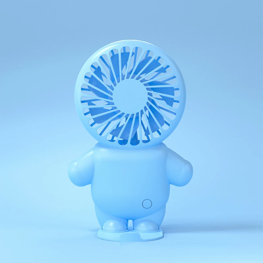 Portable Handheld Fan Cartoon USB Rechargeable Charging Mini Desktop Air Cooler Fan Cooling Travel Hand Fans Ventilation