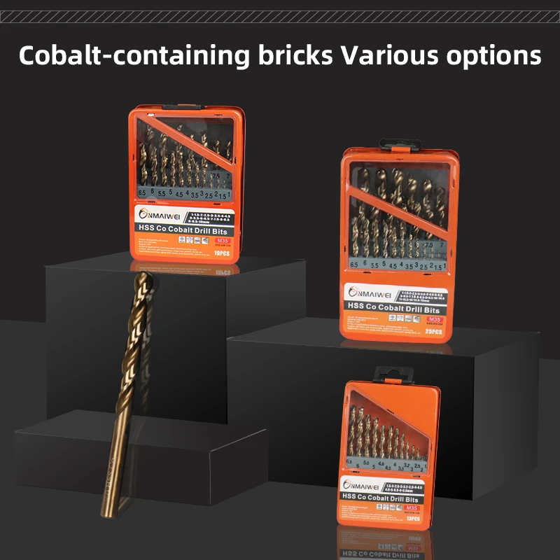 M35 HSS-CO 5% Cobalt Twist Drill Bit Set Metric Straight Shank Set With ...