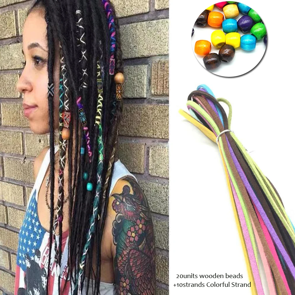 100 PCs/bag 9*10mm Aperture: 3mm Hole Wooden Hair Beads Wood African Hair  Braid Tube Rings Dreadlock Accessories for Dreadlock - AliExpress