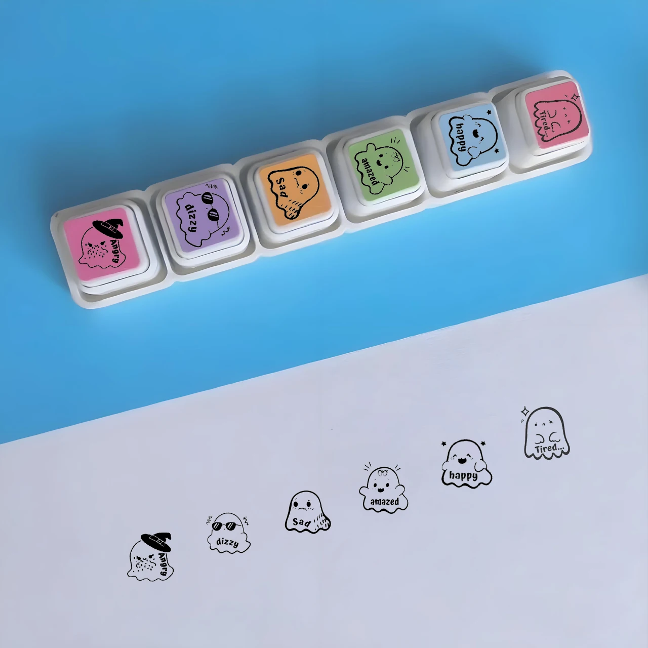 Six Detachable Style Buttons: Cute Seal DIY Scrapbooking & Decoration Tool