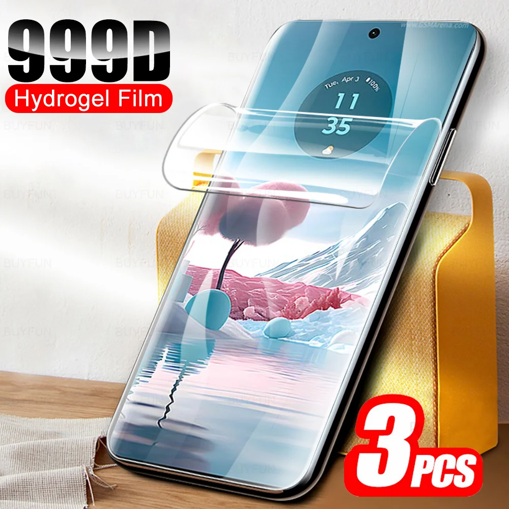 3Pcs Full Glue Hydrogel Film Per Motorola Edge 40 Neo 5G Screen Protector Edge40 Pro Edge40Neo 40Neo Pellicole Protettive Non Glassr