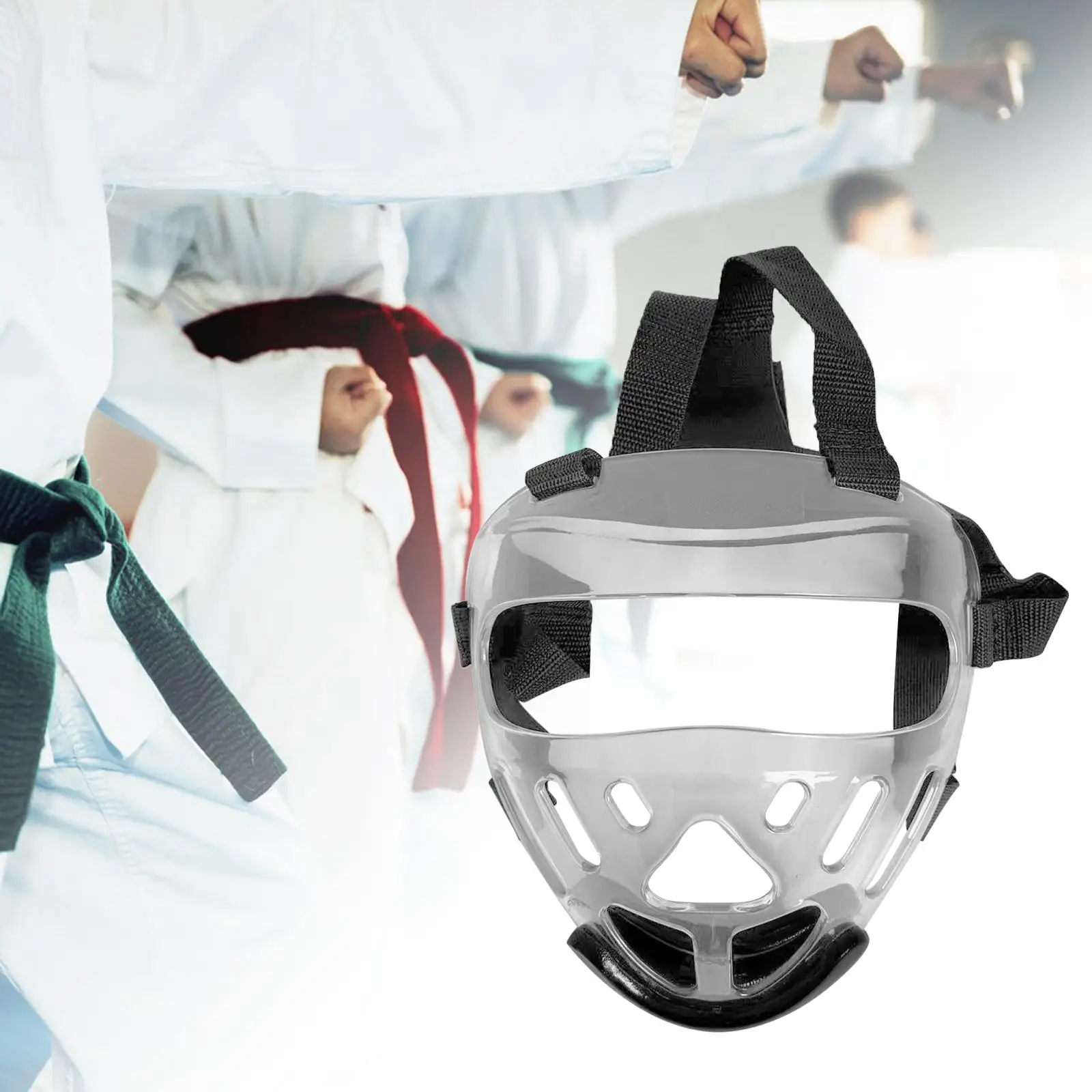 

Taekwondo Mask Kids Taekwondo Face Shield Removable Taekwondo Sparring Mask Protector Face Guard for Boxing Sanda Martial Arts