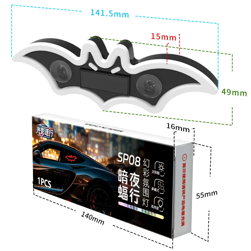 Solar-Powered LED Car Décor and Warning Light