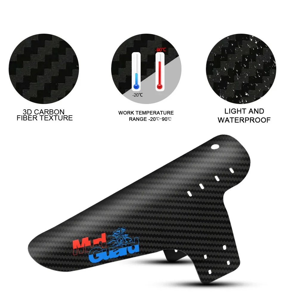 Mountain Bike Mudguard 3D Carbon Fiber Twill Mtb Fender Front/Rear Tire Wheel Universal Suitable For Disc Brake Bicycle