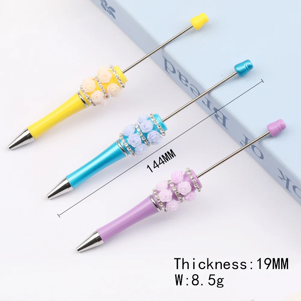 Cordial Design 20Pcs 19*144MM Jewelry Findings & Components/Beadable Pen Findings/Cute Plastic Pens/DIY Beaded Pen Accessories - cordial