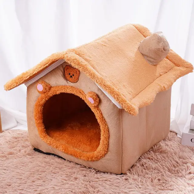 All Season Dog House Style Bed - Removable Washable Pet Bed for Small Dogs Teddy Winter Warm Cat Dog House All Season Dog House Style Bed - Removable Washable Pet Bed for Small Dogs Teddy Winter Warm Cat Dog House