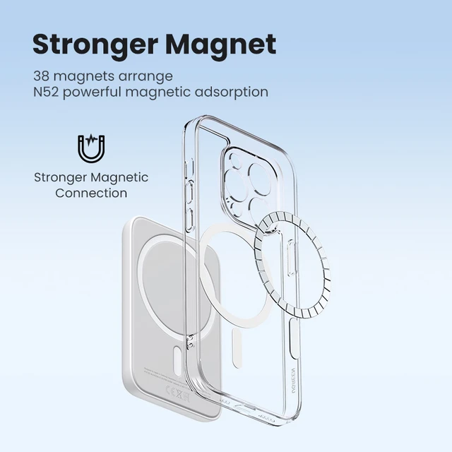 Coque pour iPhone 15 Pro Max - Transparent Antichoc avec Cercle Magnétique  et Protection Caméra Arrière Verre Trempé