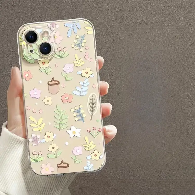 Floral Pink Bowknot Fashion Silicone Phone Case Cover