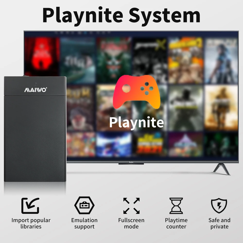 Playnite 12TB PC Game Hard Drive For Windows Gaming HDD 