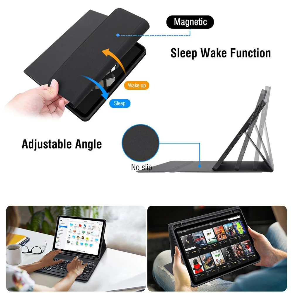 Premium Tablet Keyboard Case with Pencil Holder
