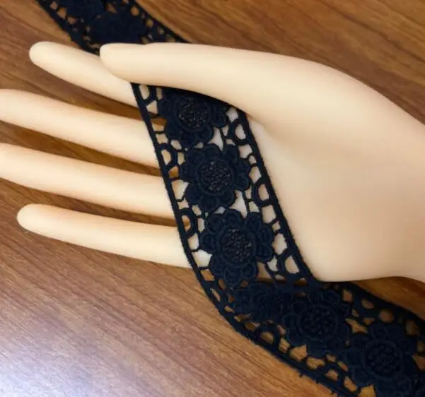 Cotton Embroidery Lace Trim 3 Meters/lot 3.5cm Width For Doll Bridal Wedding Gown Coat Craft lace ribbon,lace fabric,lace sewing accessories,lace sewing supplies,lace accessories