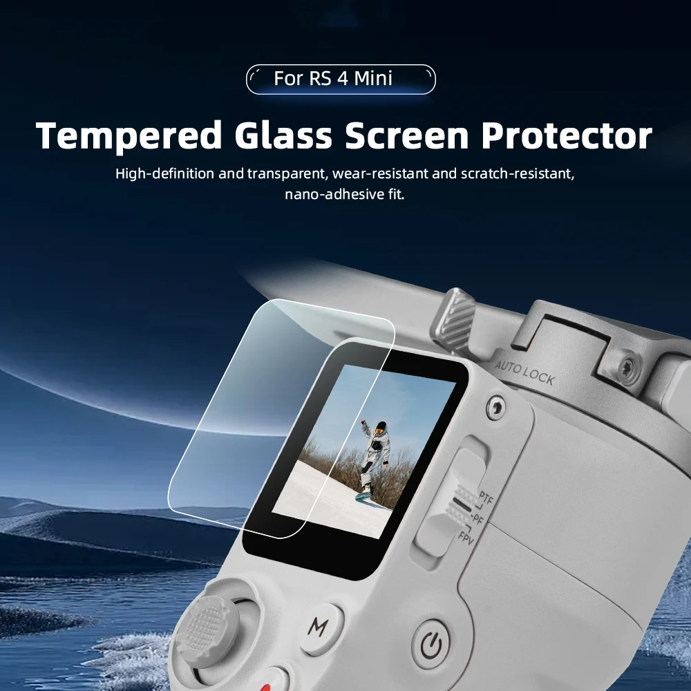 Camera Lens Protector Tempered Glass Film 9H Anti-scratch Cover for DJI RS 4 Mini Tempering Screen Films