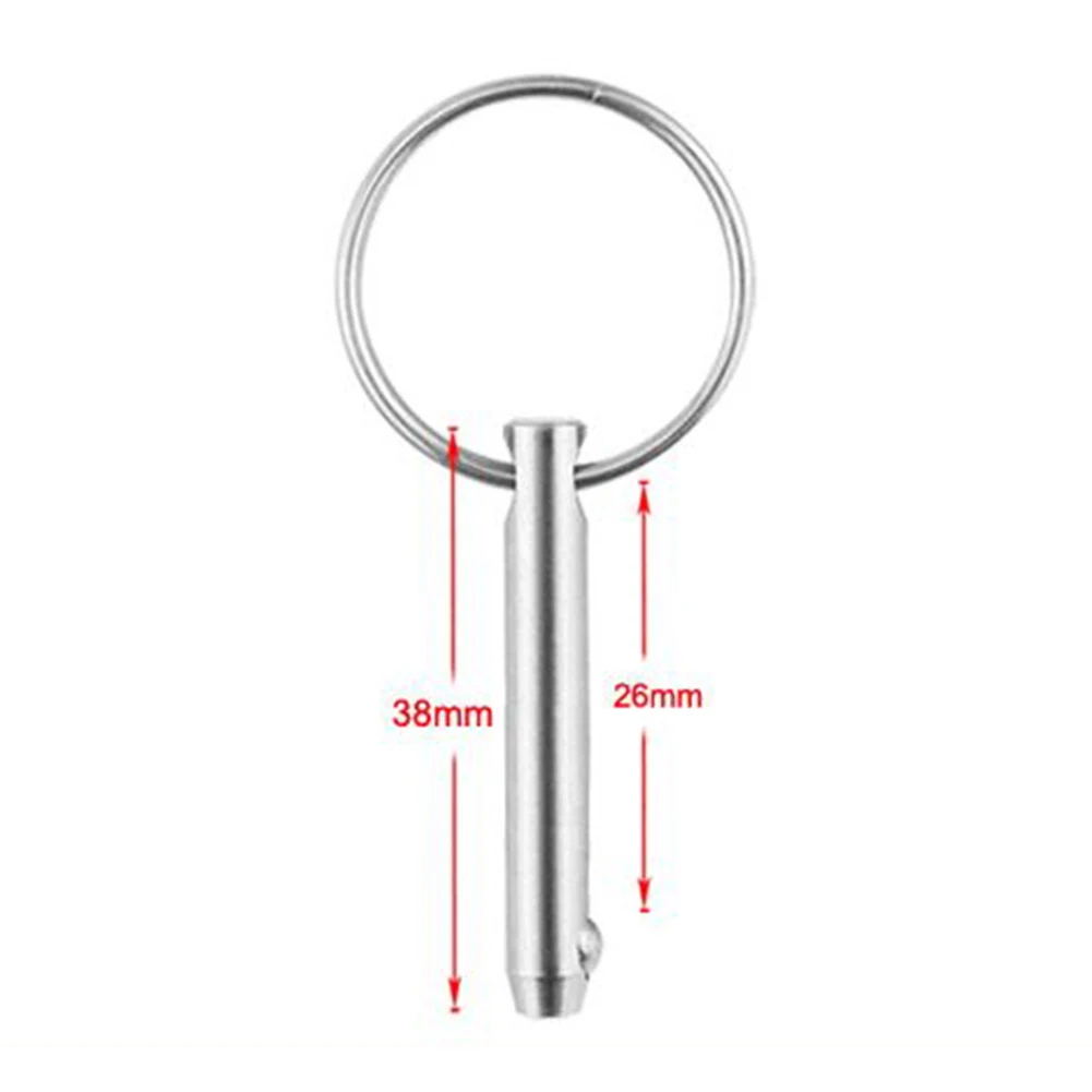 Marine Grade Safety Pin Solid Body Construction Stainless Steel 1/4 Inch Ball Pin Quick Release High Performance