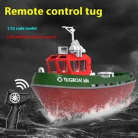 Remote Control Tugboat Electric Boat Water Toy 1/72 Charging Electric Simulation Remote Control Cargo Ship Boy Girl Model Toy 1
