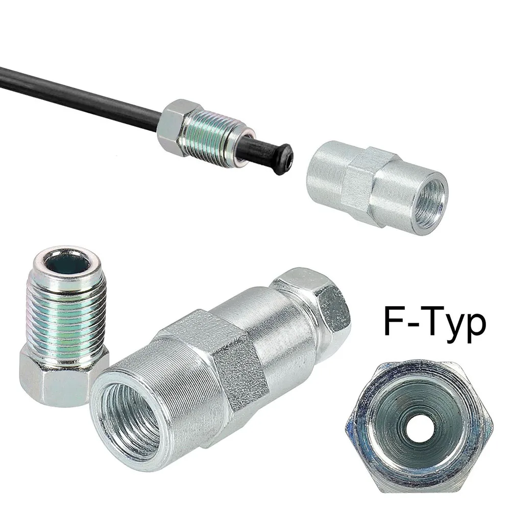 Brake Cable Connector Kit Brake Pipe 2 Way Female Connector With 4Pcs M10 10mm Male Nut 2Pcs Female Pipe Connectors 3/16" brake oil connector,car brake pipe repair kit,bike brake cable