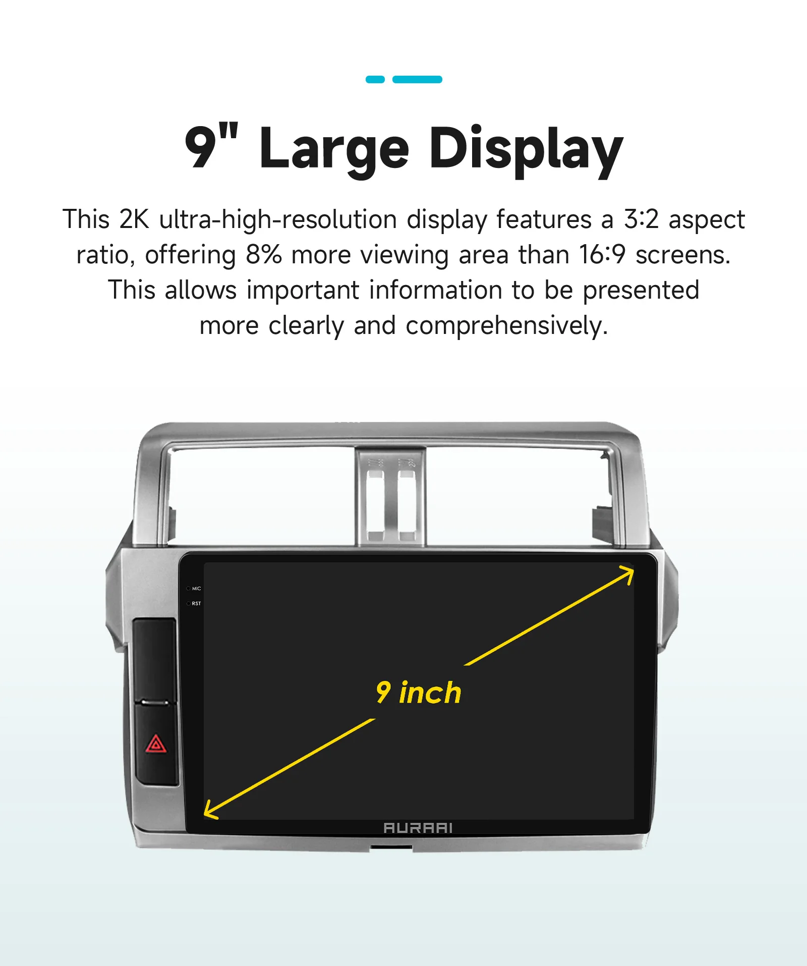 AURAAI Car Smart Systems Multimedia-Navigation für Toyota Land Cruiser Prado 150 2013-2017 Wireless CarPlay Android Auto 4G WiFi – Detail 33