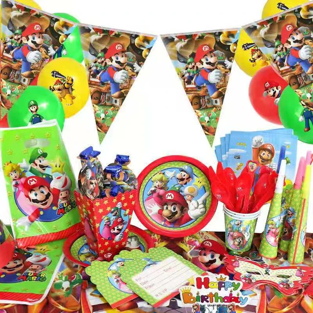 Ensemble de ballons Super Mario Bros pour enfants, fournitures de décoration  de fête, figurines d'anime, Mario Luigi, cadeau d'anniversaire, jouets pour  enfants, 7 pièces - AliExpress