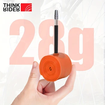 ThinkRider 1Pcs Ultralight 28g Bike Inner Tube 700X18 25 28 32 Road Bicycle TPU Material Tire 65mm Length French Valve