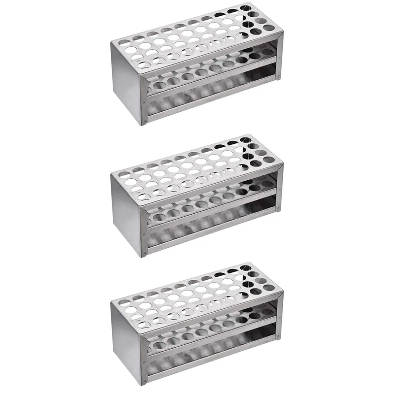 

3Pcs 14Mm 40 Hole Aluminum Test Tube Rack Multifunctional Laboratory Test Tube Holder Laboratory Equipment CNIM Hot