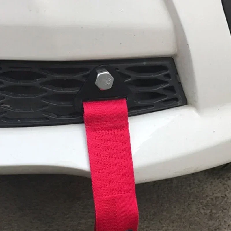 Heavy-Duty Nylon Tow Strap Universal Car Racing Tow Rope 28cm Bumper Trailer Towing Strap Ropes Car Decoration Green Black Red