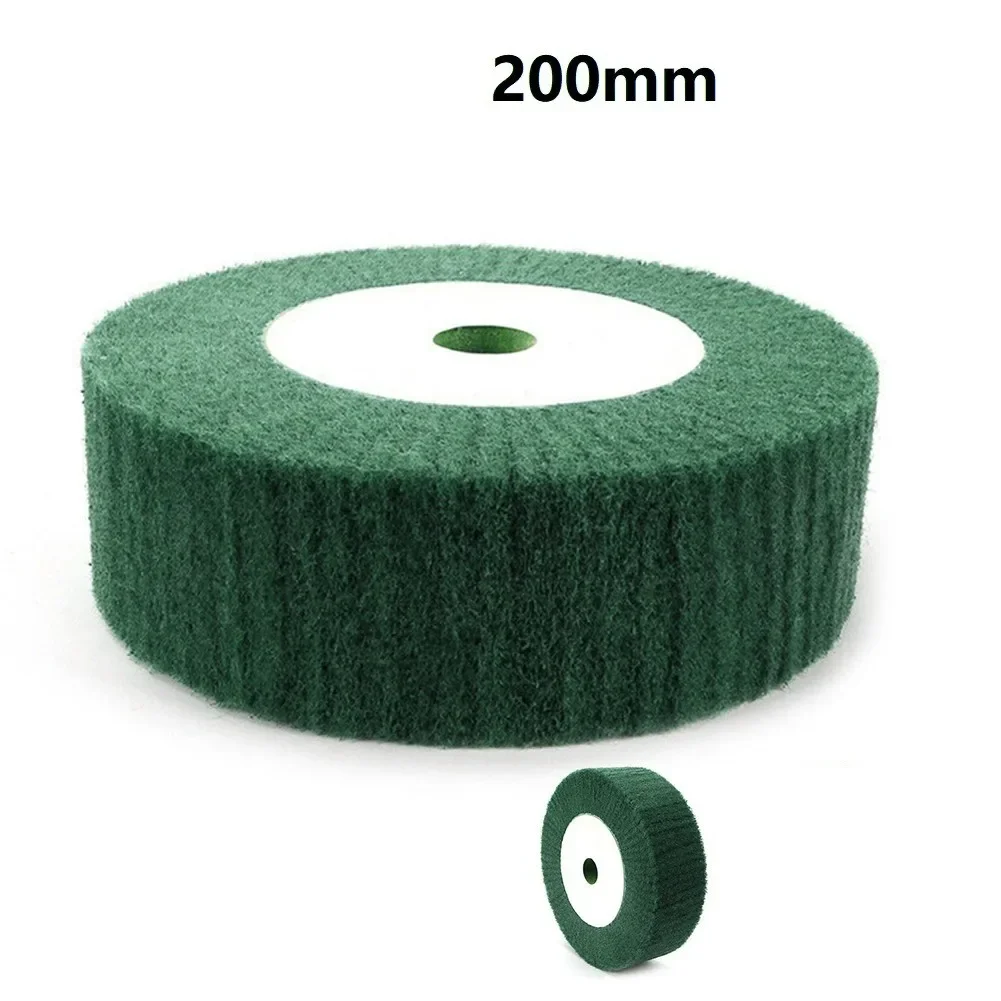 150/200mm Nylon Fiber Flap Polishing Wheel Non-woven Grinding Metal Disc Hole 20mm Abrasive Disks For Power-operated Grinders