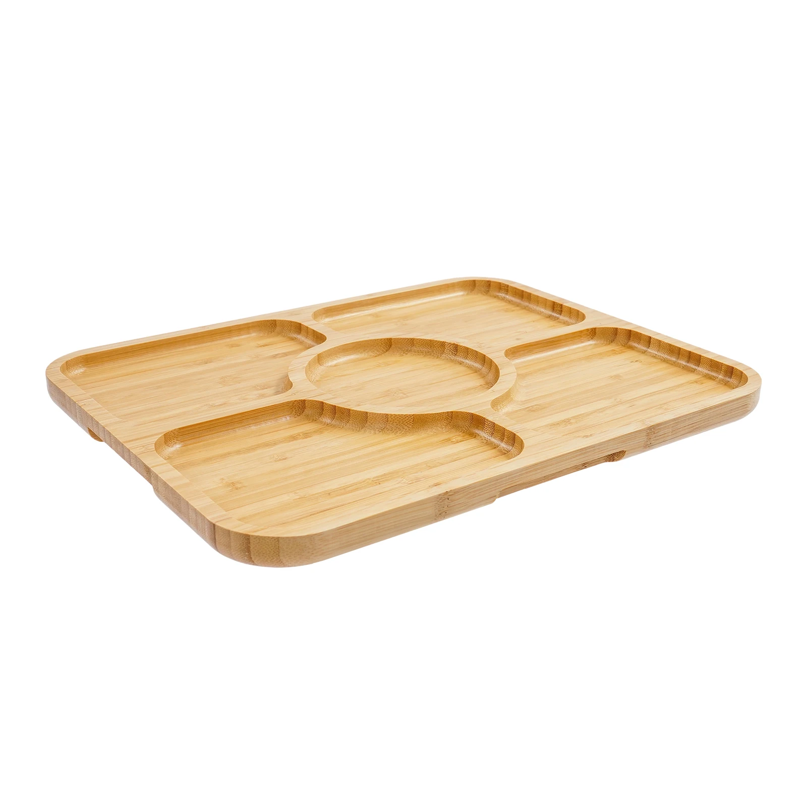 2-teiliges Charcuterie-Board mit Deckel, tragbares Charcuterie-Board mit Fächern, multifunktionales Käsebrett mit 5 Fächern – Detail 5