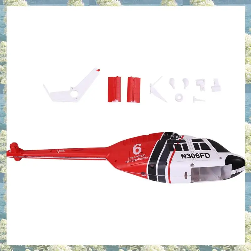 Coque Fuselage Hélicoptère RC C138 Bell 206 1:33 - Pièce de Rechange