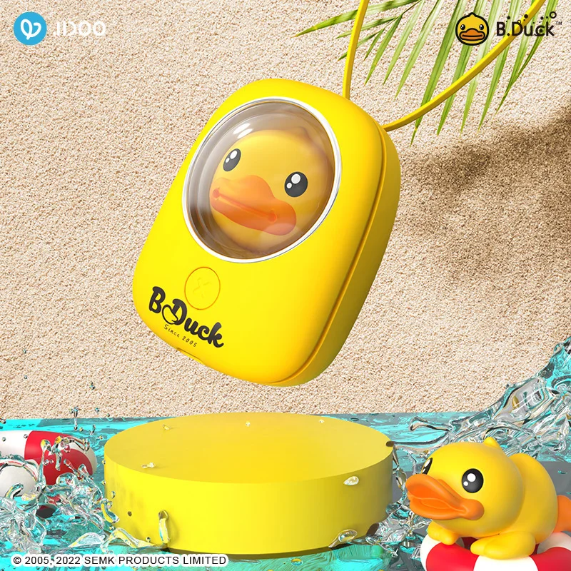 

B. DUCK Genuine Little Yellow Duck USB Charging Cartoon Cute Student Neck Hanging Lazy Mini Fan