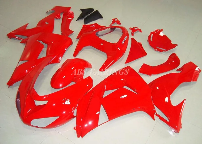 

Литьевая пресс-форма, новый комплект обтекателей для мотоциклов из АБС-пластика, подходит для KAWASAKI ZX-10R ZX10R 2006 2007 06 07, комплект кузова, красный глянцевый