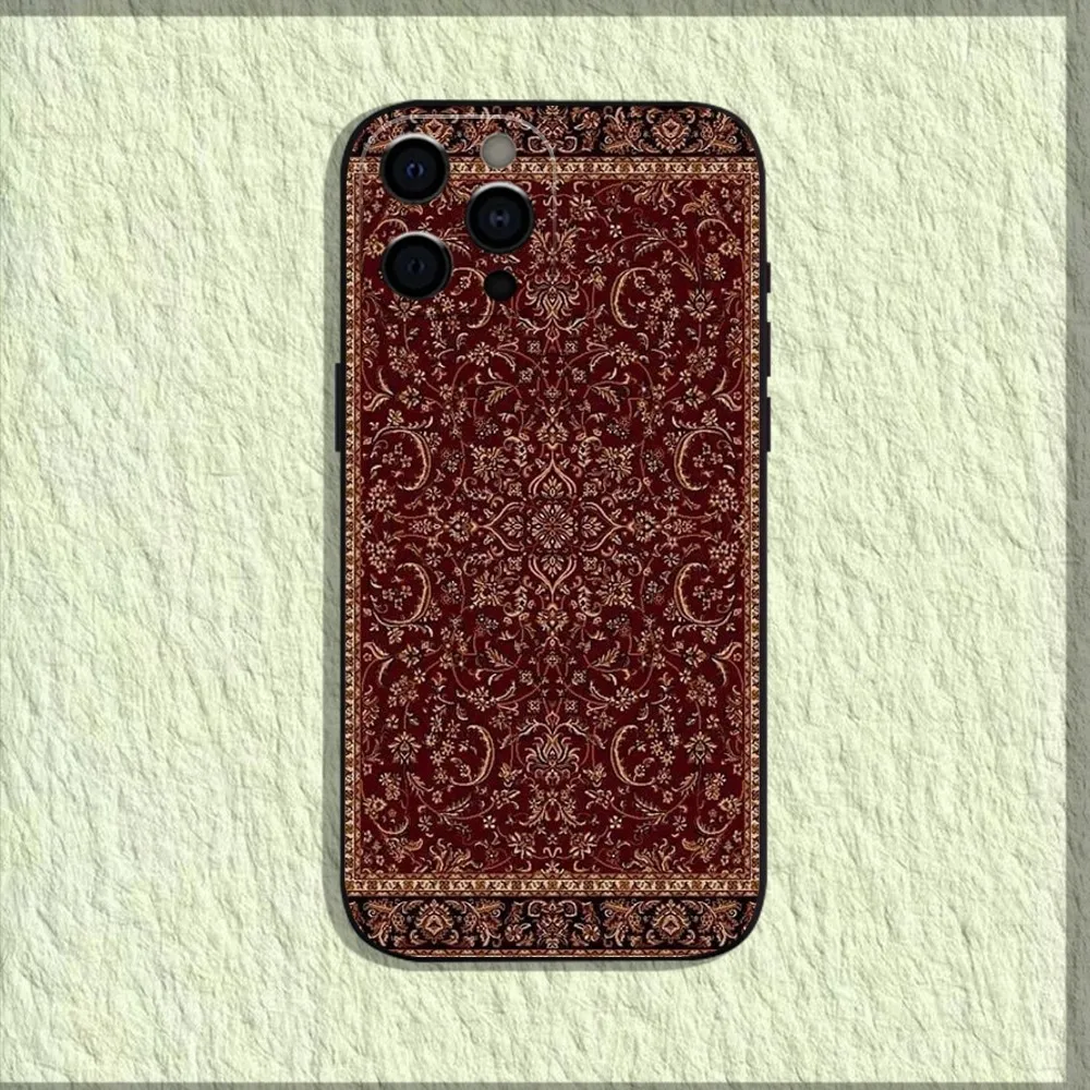 Luxury Persian Carpet Floral Pattern Silicone Phone Case
