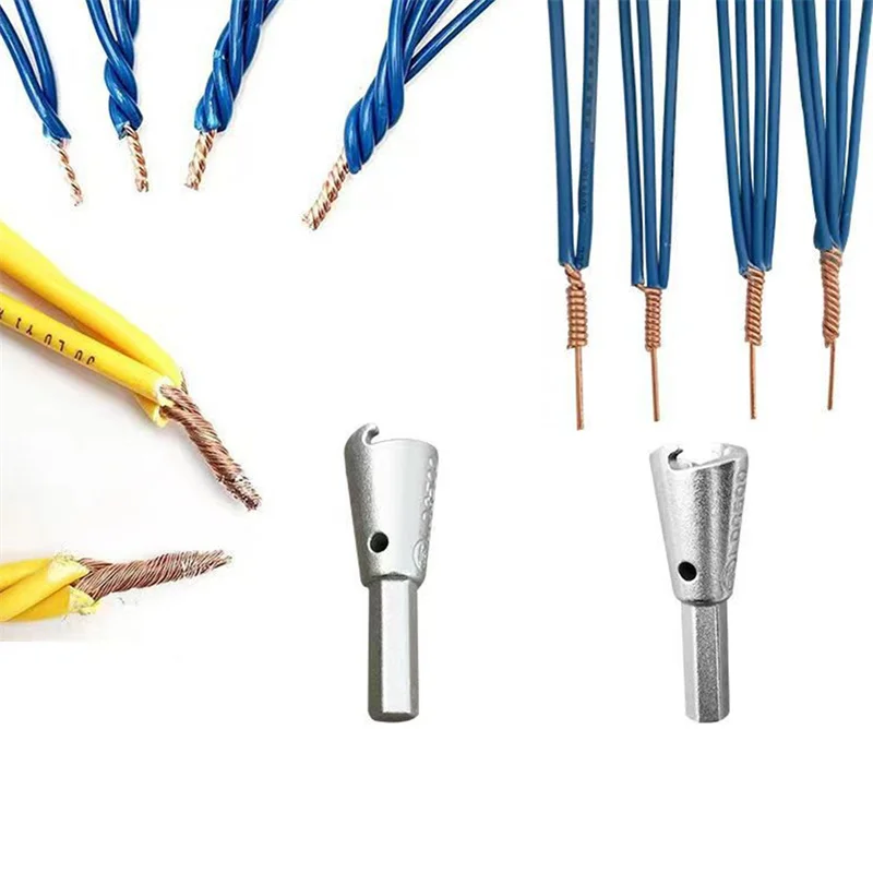 

Silver Hexagonal Shank Rotary Twist Wire Connector Sleeve Electrician's Twister Quick Twister Hand Tool