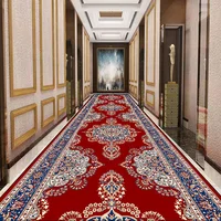 European Luxury Long Corridor Carpet Non Slip Aisle Carpet Hotel Custom Carpet Home Living Room Entrance Passageway Floor Mat 러그 1