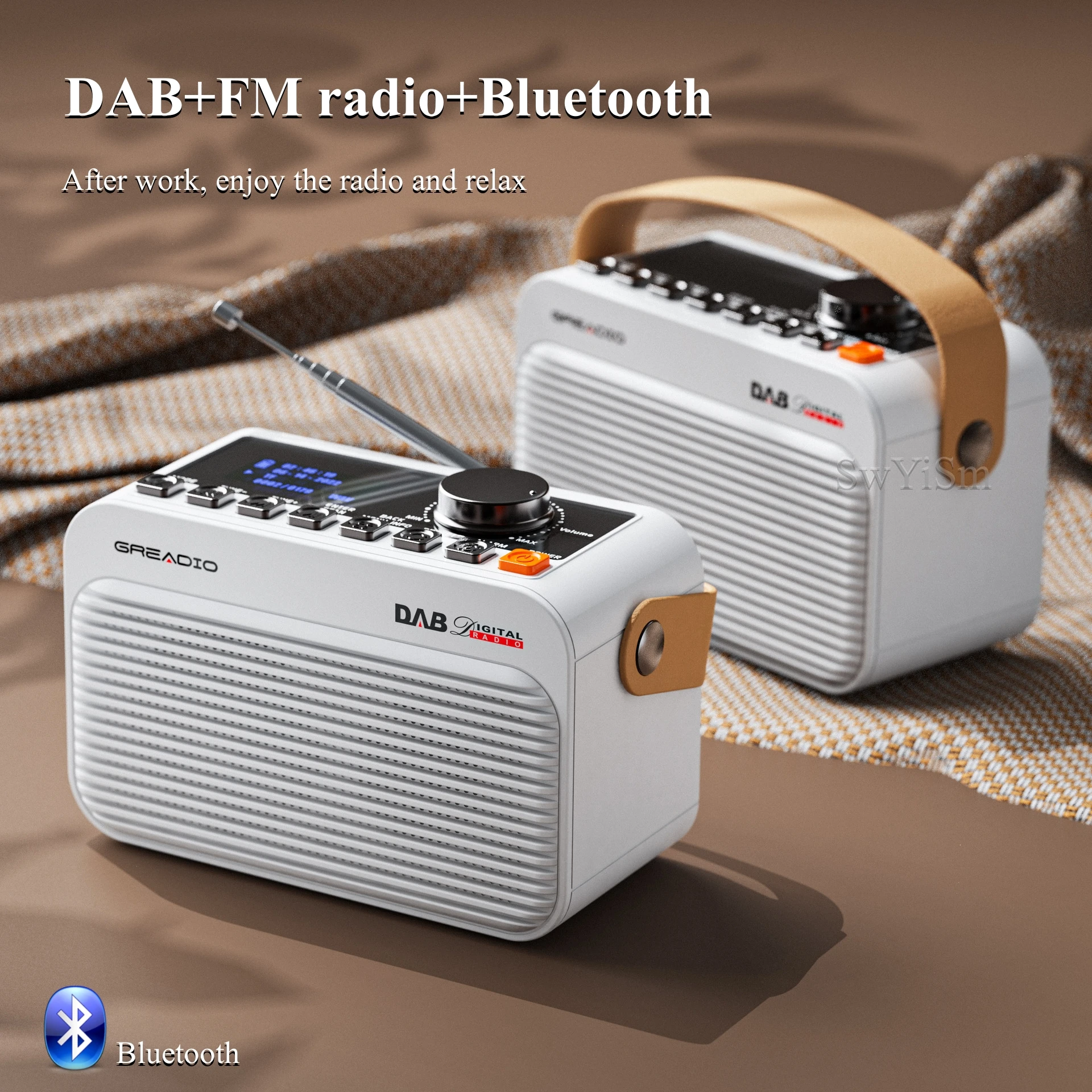 HouseholdMultifunctionAlarmClockBTTFUDiskDigitalDABFMRadio