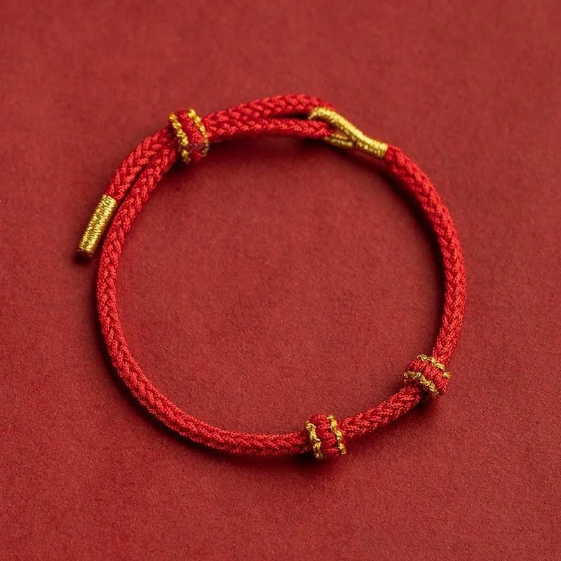 Hand Woven Size Adjust DIY Red String Bracelets Adult Child Vintage Lucky Rope Bracelet Bangles Gift For Friends Drop Shipping