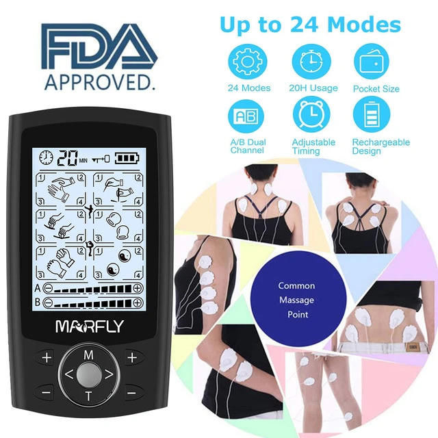 Dropship TEC.BEAN 24 Modes TENS Unit Muscle Stimulator