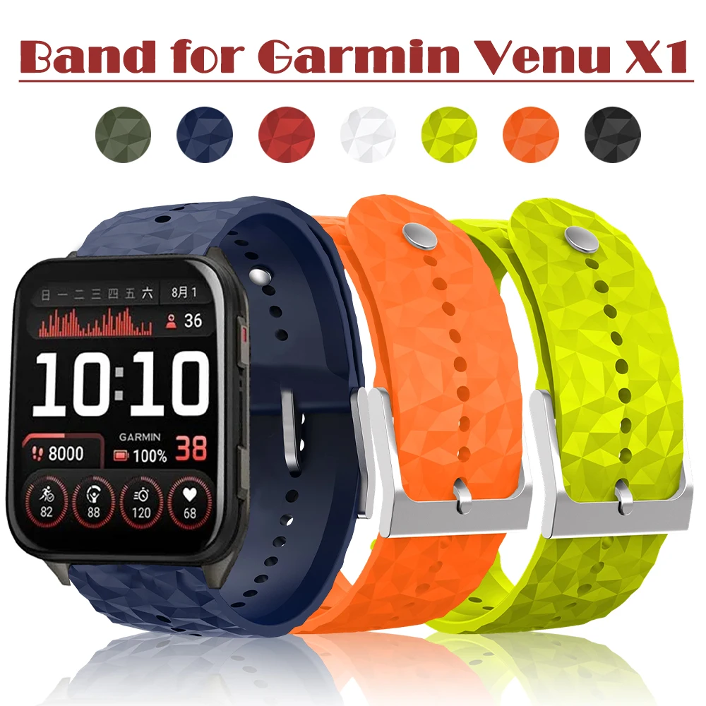 Classic 24mm Silicone Sports Smartwatch Strap - Premium Accessory Band in Vibrant Colors