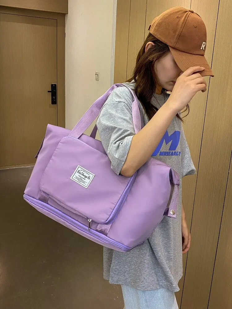 Foldable Female Short Distance Portable Large Capacity Maternity Storage Travel Duffel Fitness Bag