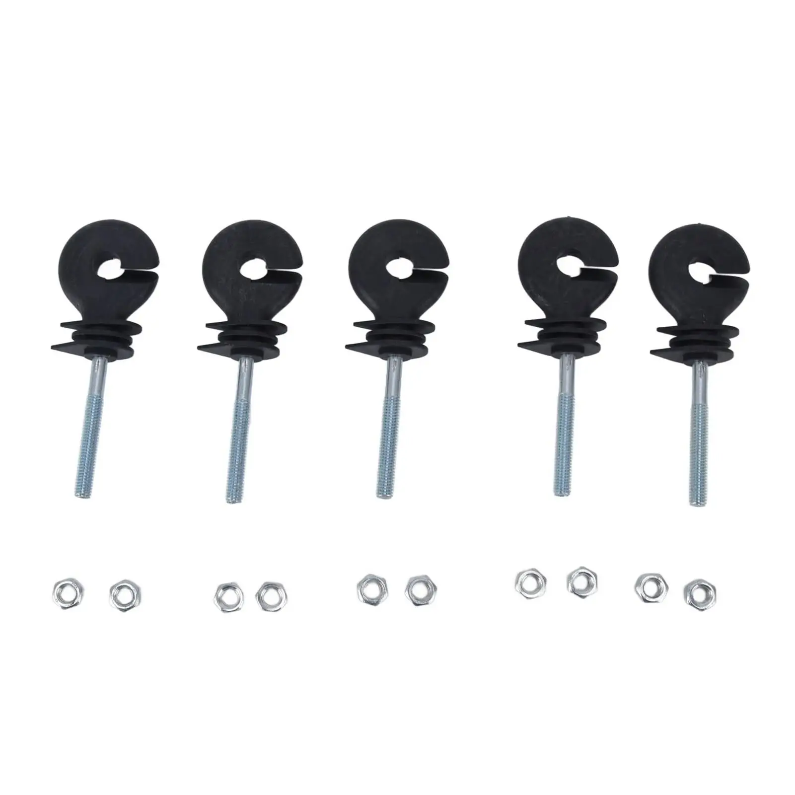 50Pcs M6 Threaded Electric Fence Insulation Nails-Durable Screw-in Insulators for Livestock