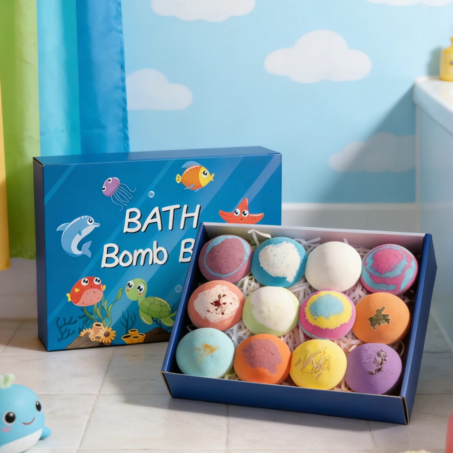 Badebomben mit versteckter Überraschung – Sanfte Reinigung, bunte, reichhaltige Blasen – Lustiges und entspannendes Badespielzeug für Kinder – Geschenkidee für die Dusche_voghion.com