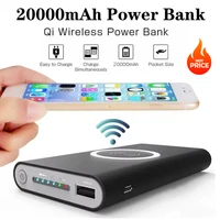 New 20000mAh Portable External Battery Power Bank Qi Wireless Charger PowerBank For iPhone X 8 Plus Samsung S10 S9 S8 Poverbank 1