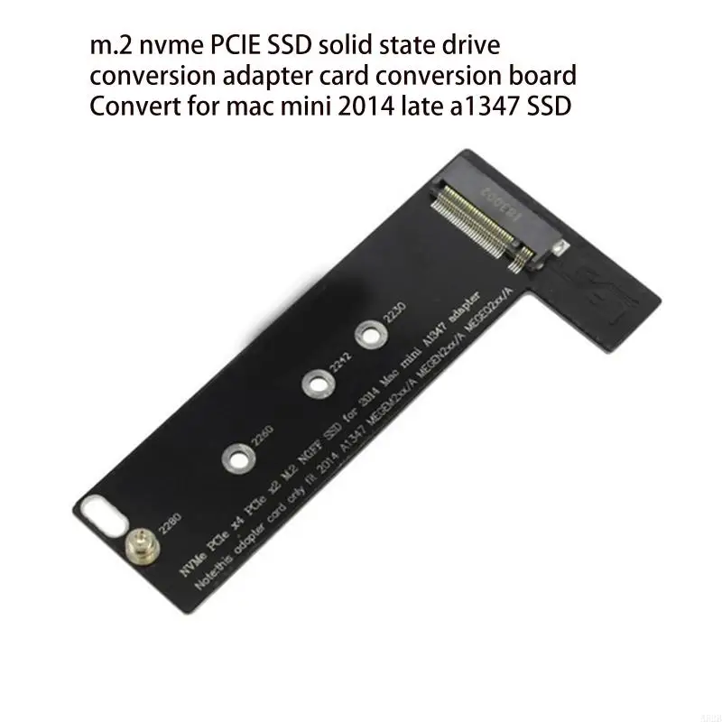 A52B for M.2 NVMe NGFF SSD AHCI Riser Card Adapter for M Key to Mac Mini 2014