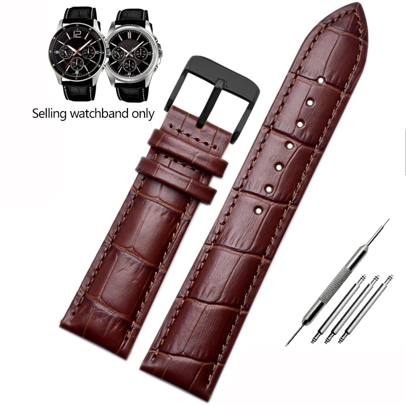 Premium Cowhide Leather Watch Strap - Business Style Bracelet, Available in 18mm, 20mm, 22mm