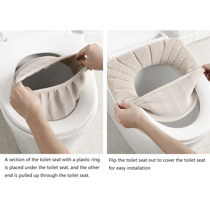 Warm Velvet Toilet Seat Cushion - Washable & Soft