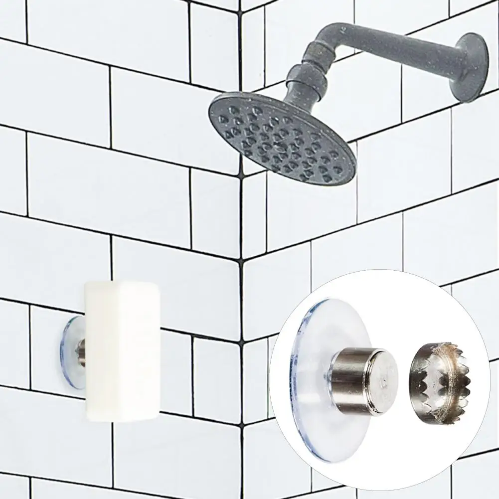 Soap Holder Well-designed Soap Holder Hanging Wall-mounted Magnetic Fast Drying Rack for Bathroom Suction