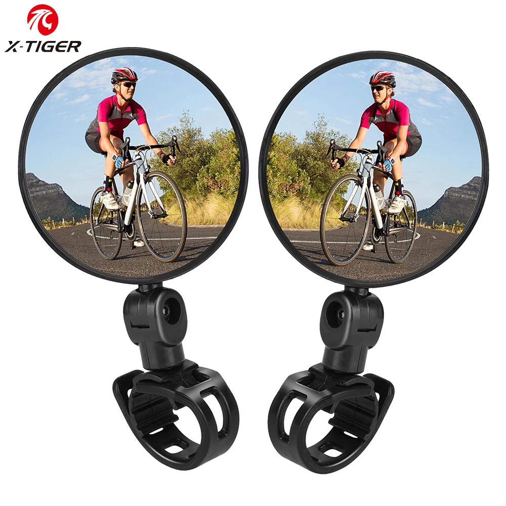 XTIGERBikeMirrorRearViewSafeMirrorsAdjustableRotatableHandlebarsMountedPlastic
